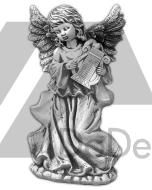 Betonowy aniołek z lirą, figurki ogrodowe w sklepie DoDeko.pl