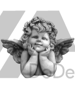 Betonowy aniołek - figurka dekoracyjna