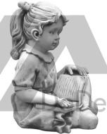Figurka ogrodowa dziewczynka, chłopiec z książką