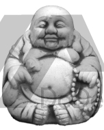 Calcestruzzo Figurine - Buddha in giardino