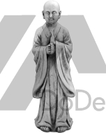 Calcestruzzo Figurine - Buddha in giardino