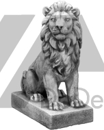 Lew siedzący lewy - figura dekoracyjna