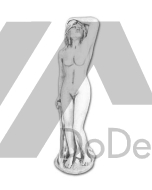 Figura decorativa di una donna nuda