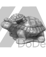 Figurka dekoracyjna żółwie z betonu