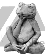 Urocza żaba - figurka dekoracyjna z betonu