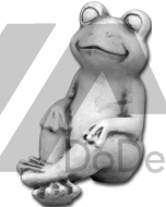 Uśmiechnięta żaba - figurka dekroacyjna z betonu