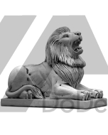 Un leone ruggente - Figura decorativa