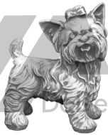 Betonowy pies York - figurka dekoracyjna z betonu