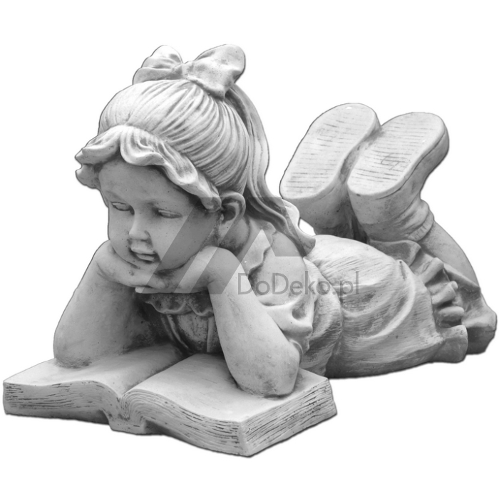 Figurka dekoracyjna dziewczynka, chłopiec z ksiażką